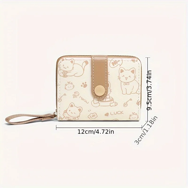 محفظة نسائية قصيرة ثلاثية الطي - مراجعة Wristlet Wallet Zipper وسعره