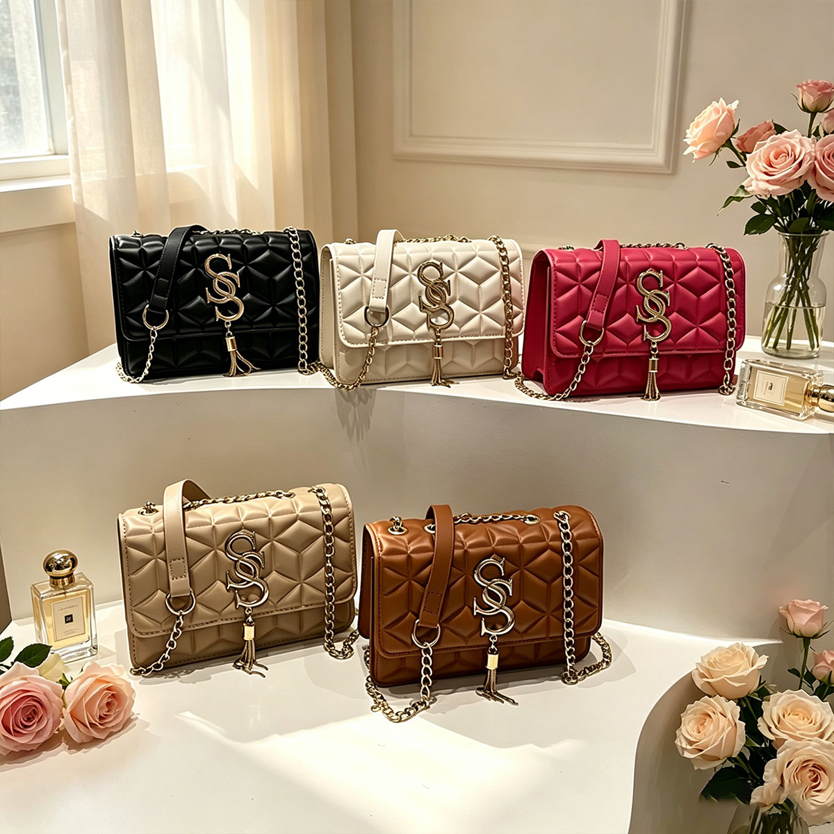 حقيبة كتف عصرية فاخرة خفيفة بت - مراجعة Luxury Quilted Bags وسعره