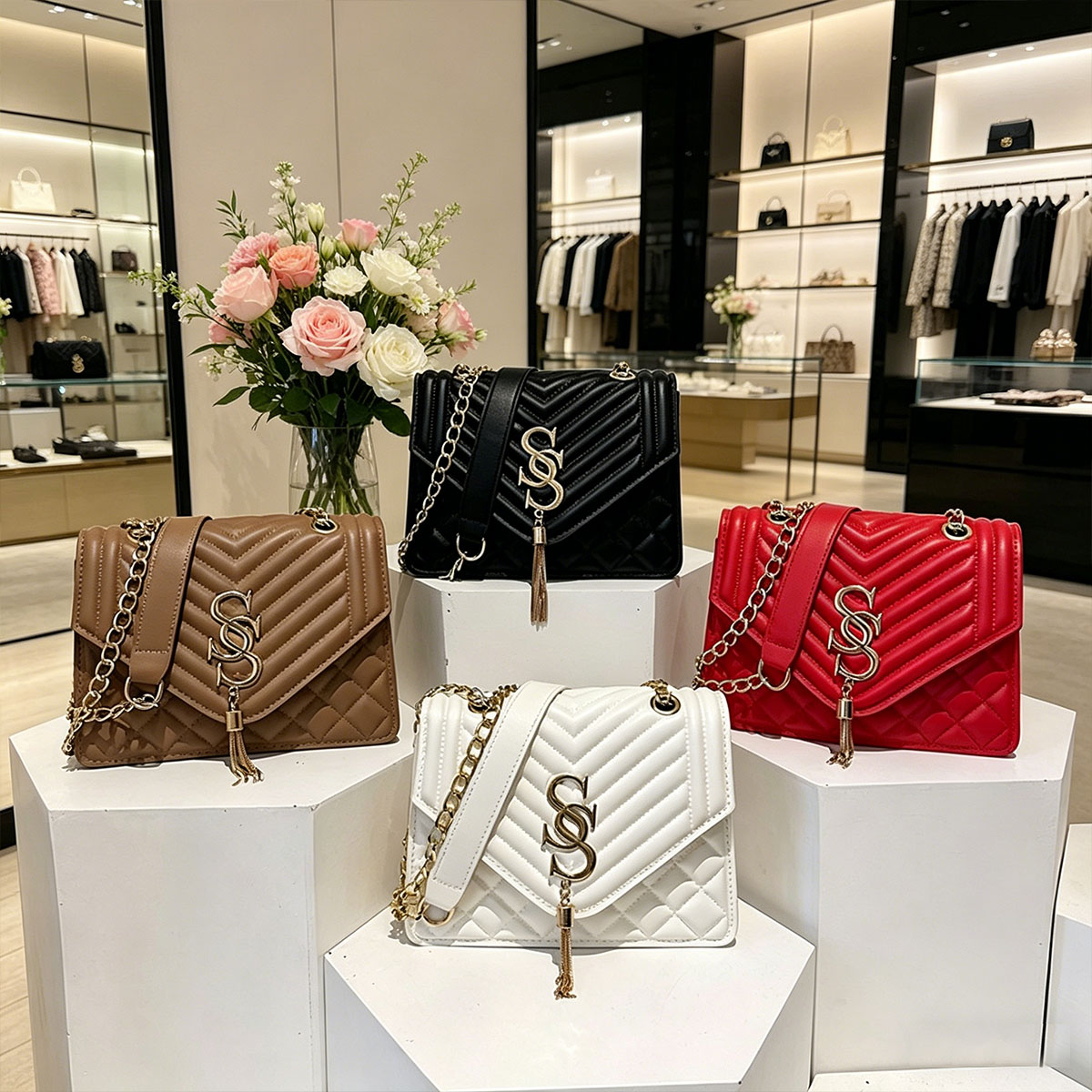 حقيبة كتف صغيرة أنيقة وفاخرة ب - مراجعة Luxury Quilted Bags وسعره