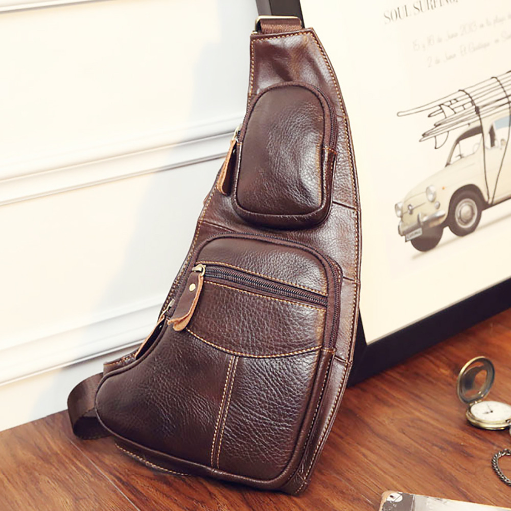 عالية الجودة الرجال حمالة جلدي - مراجعة Half Moon Bag Suede وسعره