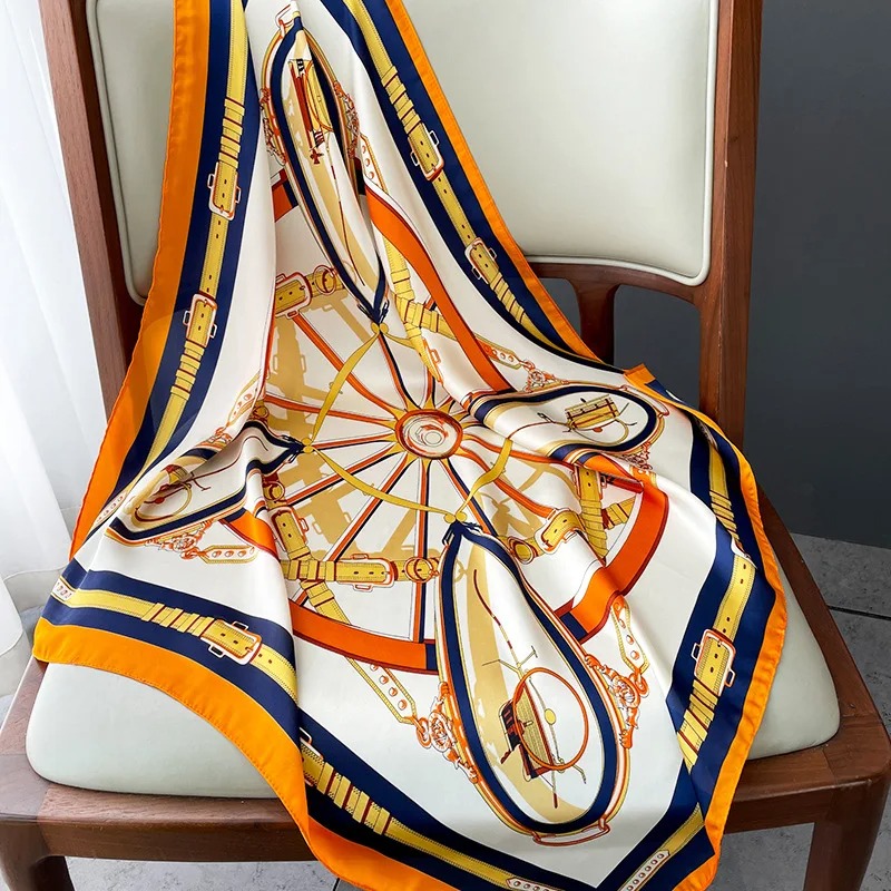 وشاح حريري مربع نحيف بتصميم فا - مراجعة Discount Luxury Bags وسعره