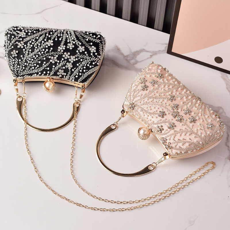 حقيبة يد سوداء مزينة بالخرز، ح - مراجعة Luxury Bags China Wholesale وسعره