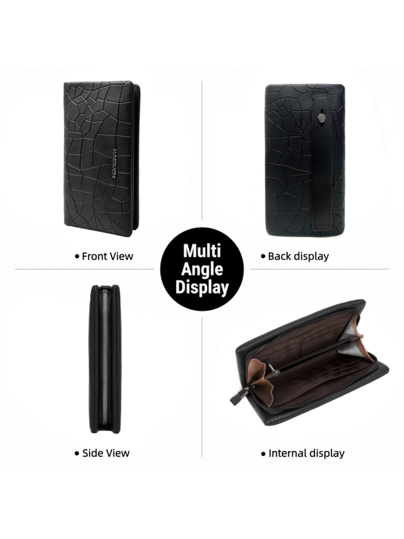 محفظة رجالية من الجلد الصناعي  - مراجعة Wristlet Wallet Zipper وسعره
