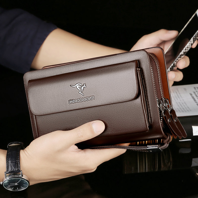 محافظ رجالية عصرية ماركة، محفظ - مراجعة Wristlet Wallet Zipper وسعره