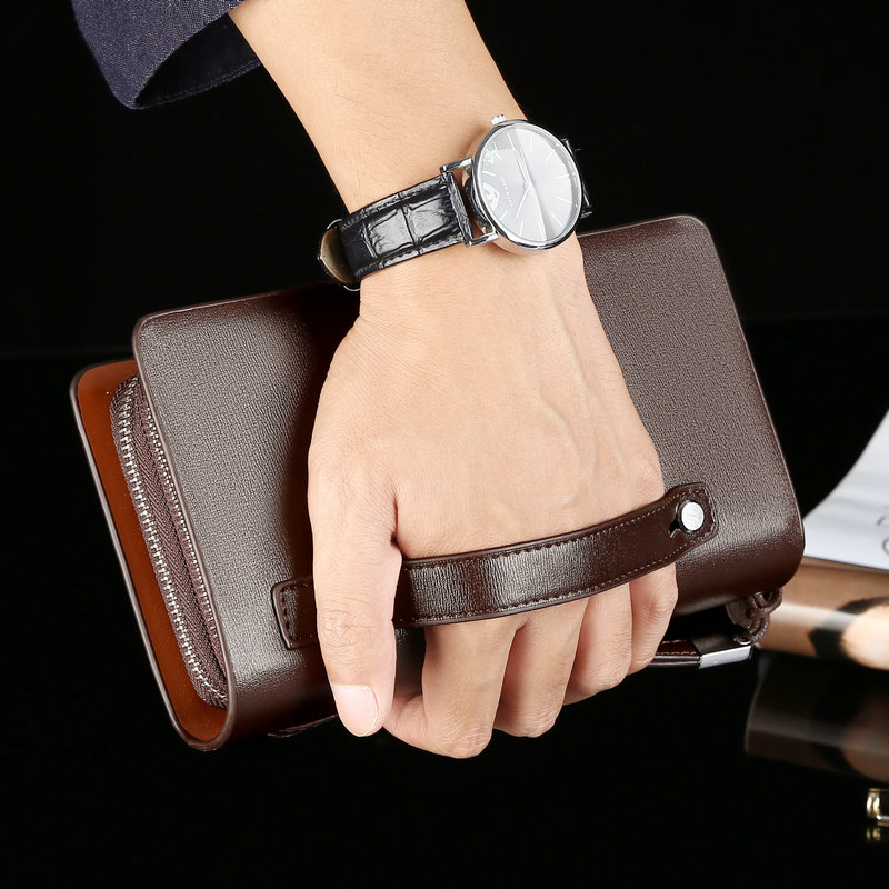 محافظ رجالية عصرية ماركة، محفظ - مراجعة Wristlet Wallet Zipper وسعره