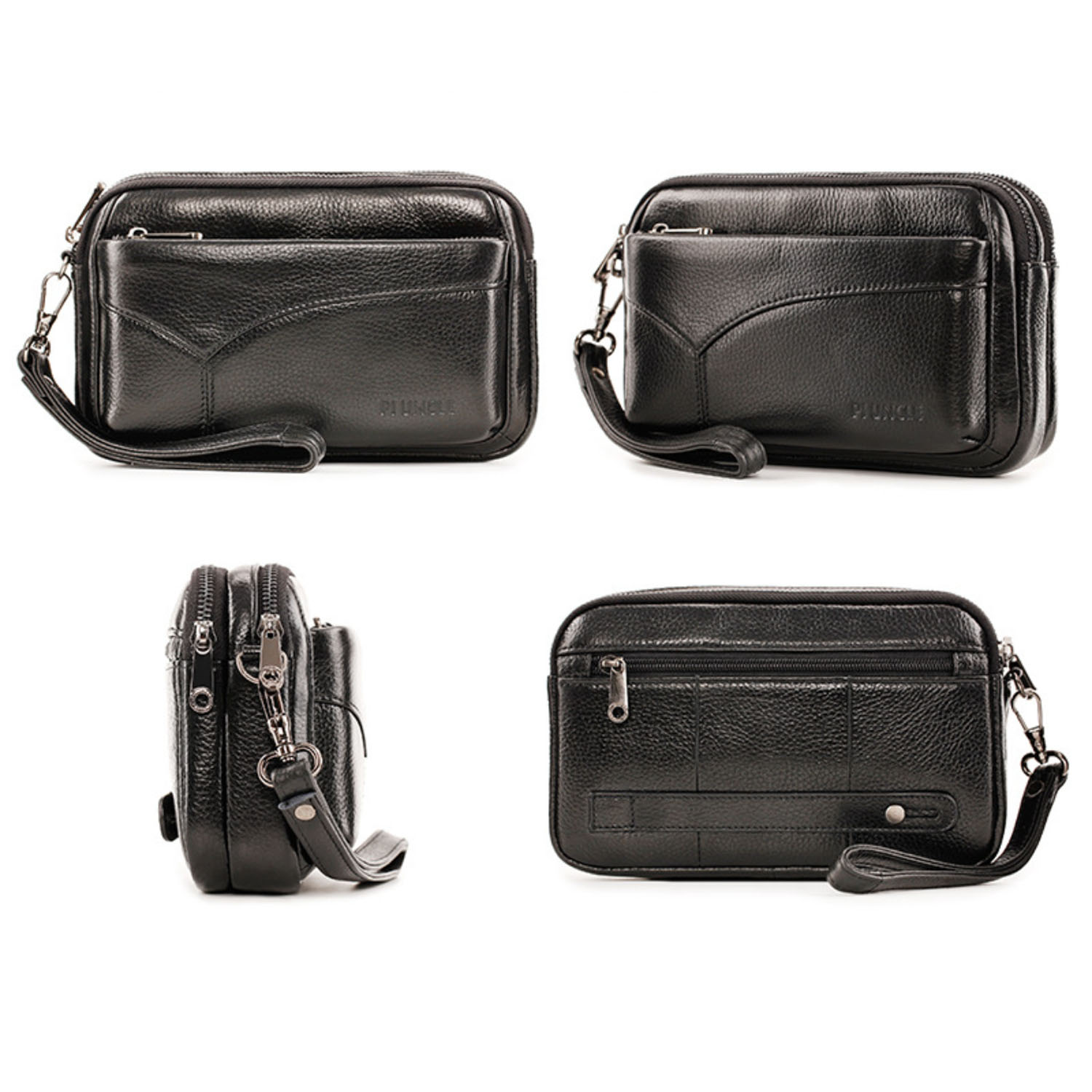 حقيبة يد رجالية من الجلد الطبي - مراجعة Wristlet Wallet Zipper وسعره