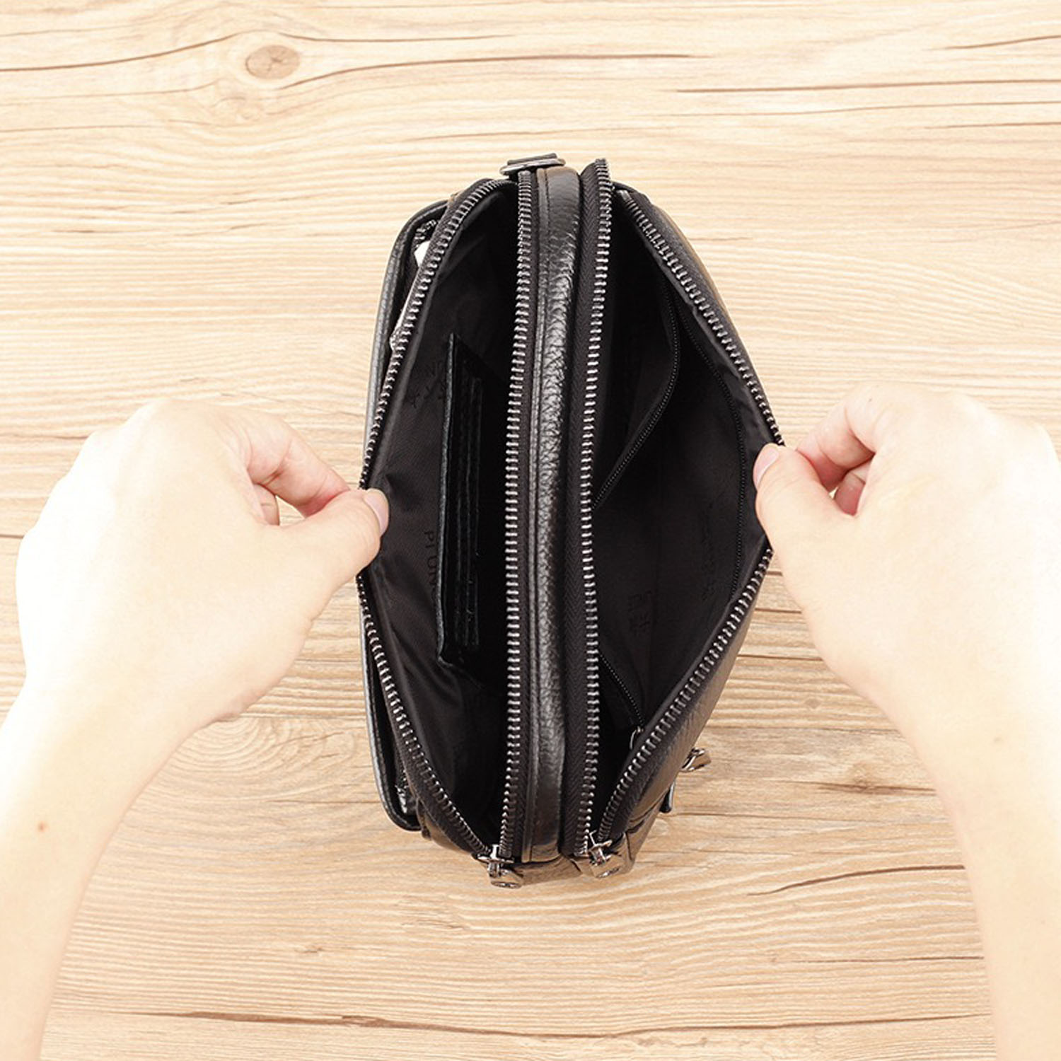 حقيبة يد رجالية من الجلد الطبي - مراجعة Wristlet Wallet Zipper وسعره