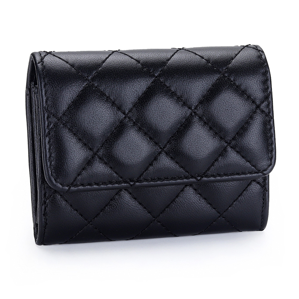 جلد الغنم مبطن حامل بطاقة المر - مراجعة Luxury Quilted Bags وسعره